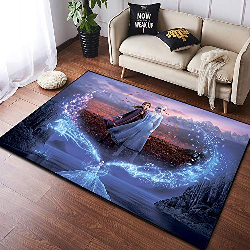 W-life Wohnzimmer Große Teppich Fußmatte Cartoon Anna ELSA Mat Nette Küche Teppiche Schlafzimmer Teppiche Dekorative Treppenmatten Wohnkultur (Color : 05, Size : 100 * 160cm)
