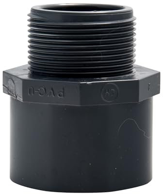 Jardibric 12128 Raccord Pression fileté PVC M/F 40x49 Mø63-Fø50 mm