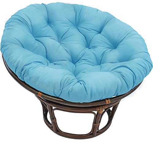 Papasan-Kissen, Papasansessel Kissen, Papasan-Sitzkissen, Wasserdicht Papasan Stuhlkissen, Stuhlkissen Für Innen Balkon Draus Schaukelstuhlkissen im Freien,Sky Blue,110x110cm