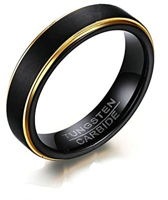 Mesnt Wolframcarbid Ringe Herren, Wolframmatte Eheringe für Herren Hochzeit Ringe