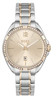 BOSS Montre Analogique à Quartz pour Femme Collection Felina avec Bracelet en Acier Inoxydable à Deux Coloris - 1502622