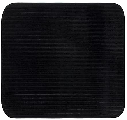 Gözze - Tapis de Bain doux antidérapant, 100% Polyester, 50 x 45 cm - Noir