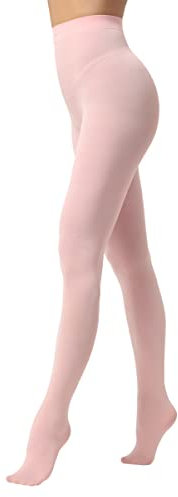 EVERSWE 80D Microfaser Damen Strumpfhose (XXL-3XL,pink)