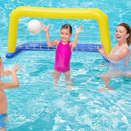 H2O GO! Sports Floating Water Polo - Inflatable Floating Water Polo Target - Huge 57 x 33 Goal with Ball