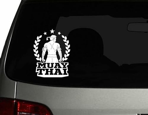 myrockshirt Muay Thai Kickboxen Kickboxen Kranz 20 cm Aufkleber Sticker Autosticker Autoaufkleber freie Farbwahl