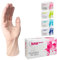 Guantes Desechables de Vinilo, 100 unidades/caja, Sin Polvo, Guantes de Vinilo, Guantes Desechables (XS, Transparente)