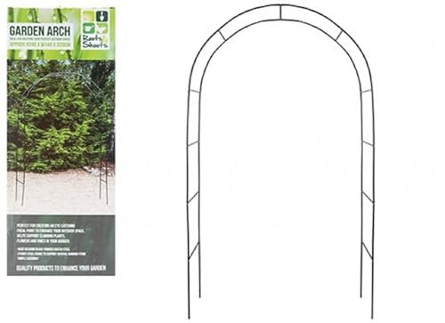 Stunning Black Garden Arch - 2.4m (1 Pc.) - Durable Material & Timeless Design - Ideal for Vines, Roses, Weddings, and Pathway Entrances