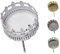 NETPROSHOP Teelichthalter Kerzenhalter Krone Krönchen zum Stecken Durchmesser 7 cm, Farbe:Weiss Antik, Auswahl:7 cm