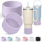 AIERSA Silikon-Kofferhülle für Stanley Quencher 1,2 l / 850 ml Becher mit Griff und für IceFlow 590 ml / 850 ml, schützende Wasserflaschen-Abdeckung für Stanley Tumbler Zubehör, Glyzinie, 2 Stück