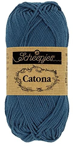 Scheepjes - Scheepjes Catona 164 Light Navy Yarn - 10x50g