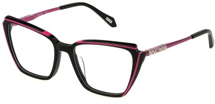 JUST CAVALLI VJC053 0700 Nero Lucido Eyewear Woman Acetate, Geometric, 53