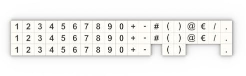 Steinchenshop Fliesen Buchstaben (Zahlen 2x2 Noppen)