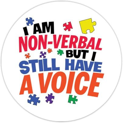 Zyadsinoudor I Still Have A Voice Autism Puzzle Laptop Stickers 50 Pieces Autism Sensory Vinyl Decal Autism Flag Waterproof Sticker Labels Sticker for Tumbler Water Bottle Cup Car Window Laptop 5.1