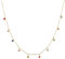 Aloha Collier couleur or avec cristaux colorés bijou cadeau femme chaîne acier, TU, Acier inoxydable, Cristal