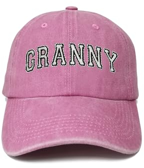 Enodtter Bestickte Granny Baseball Cap für Frauen, Geschenk für Oma Nana Mimi, Washed Pink Cotton Trucker Hat Snapback Hat, Granny (Washed Pink), Einheitsgröße
