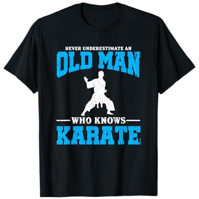 Never Underestimate An Old Man Karate Graphic T-Shirt