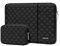 MOSISO Tablet Sleeve Case for 11 inch iPad Pro M4 & iPad Air M2 2024, iPad Pro 11 M2 M1, iPad 10th 10.9, iPad 9/8/7 10.2, iPad Air 5/4 10.9, Square Quilted Vertical Bag with Small Case, Black