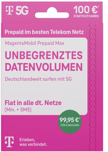 Deutsche Telekom Magenta Mobil Max Prepaid-Karte ohne Vertragsbindung