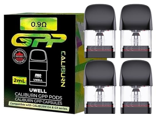 Caliburn G3 Pods (0.6ohm) - 4 Pack for Uwell Caliburn G3 Pod kit - No Nicotine (0.9 ohm (4 Pack))