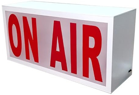 On Air Schild - On Air Leuchtkasten | LED-Leuchten Schreibtischlampe Leuchtkasten | Studio On Air Warnschild | Aufnahmeschild Studio Dekor | Batteriebetrieben Auf Sendung | Beleuchtetes Broadc