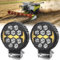 BraveWAY 2PCS 22W 10000LM Rond Phare De Travail Led, 4 Pouces Phare De Travail Led 12v 24v, Projecteur Ambre Blanc Pour Suv, Camion, Moto, Tracteur, Tracteur