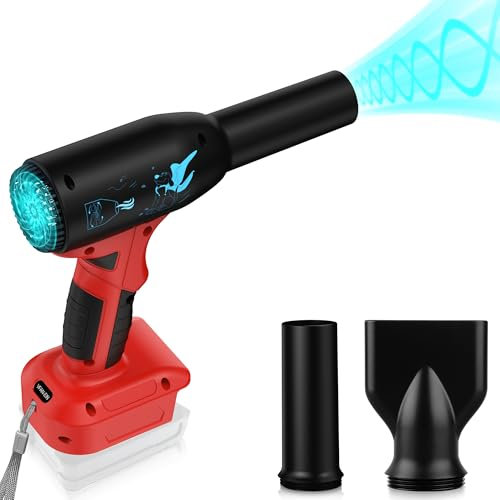 Upgrate Jet Dry Blower for Einhell 18V Battery,400G Wind Pressure,High Power 500W,Cordless Compressed Air Duster Replace Compressed Air Can,Jet Fan for Car Dry,Keyboard Computer Cleaning,Air Bed