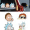 Ceeyoll 4 Stücke Reflektierende Rick and Morty Aufkleber,Auto Aufkleber, Anime Deko Cartoon Aufkleber für Auto, Lustig Wasserfeste Anime Sticker AutoGeeignet für Auto,Motorrad,Kühlschrank,Computer.