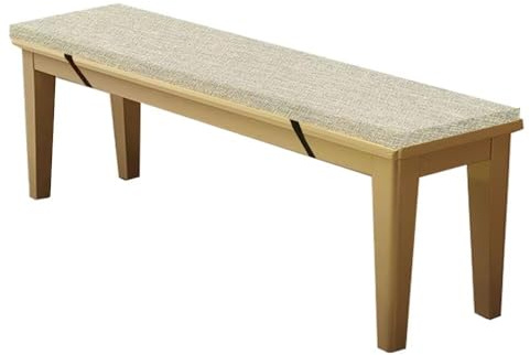 WEALSFUN Stuhlkissen Bankauflage Bankkissen Unterseite Antirutsch Bezug Waschbar Sitzauflag für Fensterbank Gartenbank Schaukel Terrasse Esstisch Outdoor Drinnen,Off-Weiß 70x30x3CM