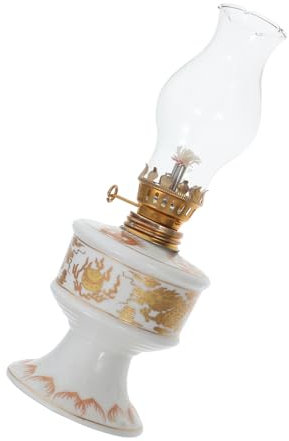 Zerodeko Vintage Petroleumlampe Mit Keramikfassung Für Innenbereich Öllaterne Retro Design Kleine Lampe Für Home Decor Sturmlaterne Mit Griff Für Notbeleuchtung