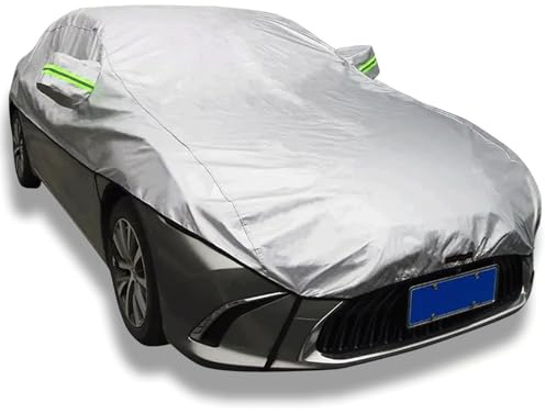 Halbgarage für Mercedes Benz SLK, Oxford-Gewebe langlebig oberste Garage Outdoor Frontscheibenabdeckung atmungsaktiv staubdicht Anti-UV mit Reflexstreifen Kratzerschutz