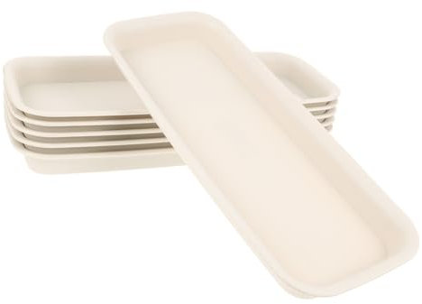 Garneck Blumenkasten Untersetzer 30 cm - 6er Set Rechteckige Blumentopfuntersetzer Aus Kunststoff - Ideal Für Innenbereich Pflanzenschutz Und Einfache Handhabung