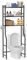 3-Tier Over Toilet Storage Unit with Removable Hooks, Carbon Steel Bathroom Shelves, Toilet Cabinet, 3 Shelves, Towel Rail, Freestanding Toilet Space Saver, 160*65*32cm, Black Kitchen Rack Shelf Stand