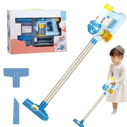 Nyutcwe 1 Set di Bambini aspirapolvere, 24x5 aspirapole Elettrico Staccabile Realistico con aspirazione funzionante, Giocattolo per Bambini Che costruisce Le competenze interattivo Che Funziona per p