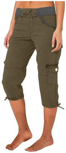 Damenhose, Badehose, lockeres Interview, Sommertuch, Leder, normale Passform, Motorrad, Reisen, bequeme Klasse, Arbeitsshorts, Business-Hose für Damen, armee-grün, XXL