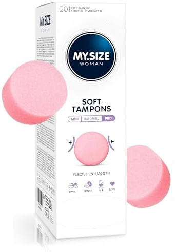 MY.SIZE Woman Soft Tampons PRO, fadenlose, für Sport Love und Spa, 20 Stück
