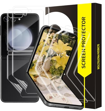 Bodyguard 2+2 TPU Verre Trempé pour Samsung Galaxy Z Flip 5 5G, Protection écran+Arrière Protecteur Écran, Couverture Complète 3D, Anti Rayures, Sans Bulle, HD Sensibilité Z Flip 5 Vitre Protection