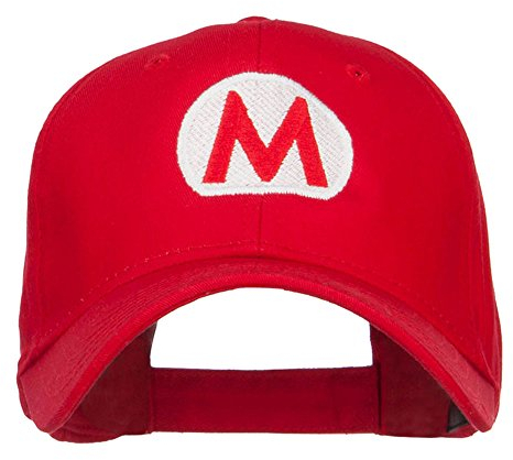 e4Hats.com Mario Luigi Wario Waluigi bestickte Kappe, Rot OSFM