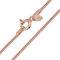 Amberta 14K Rose Gold Plated on 925 Sterling Silver 1.3 mm Curb Chain Necklace Length 16 inch / 40 cm (16)
