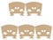 MagiDeal 5pcs Ahorn Brücke Bridge Geigensteg Zubehör für 4/4 Violine/Geige