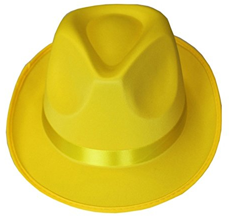 Hut neon, sortierte Farben, Gr. 58 cm, Mottoparty, Partyhut, Karneval (58, gelb)