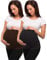 Be Mammy Femme Ceinture de grossesse 04 2 Pack (Marron + Noir, S)