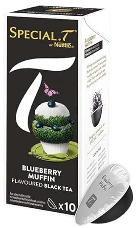 Original Special.T - Blueberry Muffin - Aromatisierter Frühstücks Schwarztee 1 Packung (10 Kapseln)