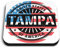 1 x Square MDF Fridge Magnet - Tampa Bay Florida USA American Flag 6073