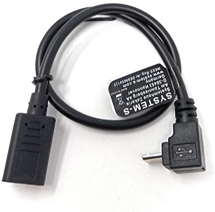 System-S USB 3.1 Kabel 25cm Typ C Buchse auf Micro B Stecker gewinkelt Schwarz