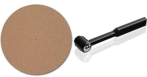 Pro-Ject Cork Mat Plattentellerauflagematte aus Naturkork & Pro-Ject Clean it Karbonfaser Nadelbürste