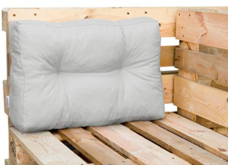 Royal Schneider Rückenkissen Palettenkissen Set Palettensofa Palettenpolster - 1x Rückenkissen (60x40cm), Farbe - Hellgrau