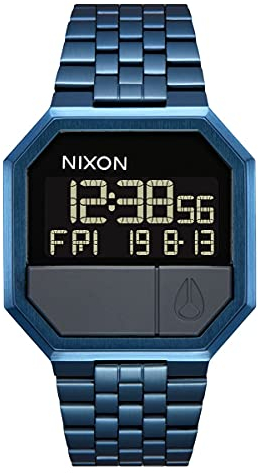Nixon Re Run Herren Uhr Digital Edelstahl Blau 38,5mm, Wasserdichtigkeit: 3 Bar, A158-300-00