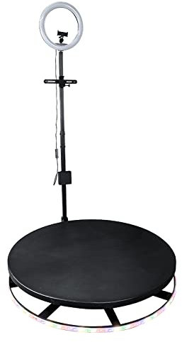 Swet 100cm 39.4inch 3D Rotating Video Ring Light Spin Party Camera 360 Photobooth Photo Booth Spinner Wedding Automatic Degree 360 Photo Booth