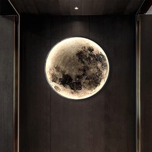 LANMOU Mond Wandleuchte Innen LED Wandlampe Dimmbar mit Fernbedienung, 3D Mond Lampe Wand Dekoration Wohnzimmer Schlafzimmer Wandbeleuchtung Romantisch Innenwandleuchte Nachttisch Nachtlicht, 24cm