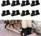 Tubiaz Holzstapelhilfe, 8er Set Schwarz Stabile Holz Stapelhilfe, Holzstapelhilfe Kaminholz Brennholz Kaminholzregal Brennholzstapelhilfe Stapelhilfe, Gestell Holz